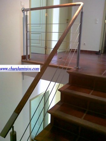 CORRIMÃO INOX MADEIRA